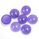 Gemstone Flat Back Cabochon - Round 11MM QUARTZ DYED #16 PURPLE