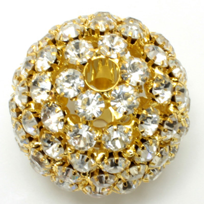 Rhinestone Ball 35MM CRYSTAL-SILVER