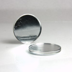 Plastic Flat Back Foiled Mirror - Round 18MM CRYSTAL