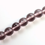 Czech Pressed Glass Bead - Smooth Round 10MM LT AMETHYST