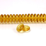 Czech Pressed Glass Bead - Smooth Rondelle 8MM TOPAZ