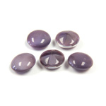 Glass Point Back Buff Top Stone Opaque Doublet - Round 40SS AMETHYST MOONSTONE