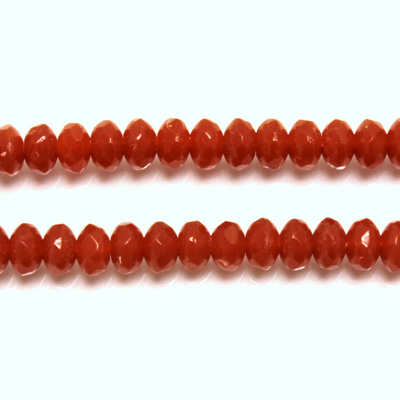 Czech Glass Fire Polish Bead - Rondelle Donut 05x3MM CORNELIAN