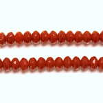 Czech Glass Fire Polish Bead - Rondelle Donut 05x3MM CORNELIAN
