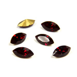 Swarovski Crystal Foiled Point Back Tin Table Cut (TTC) Fancy Stone - Navette 08x4MM SIAM RUBY