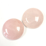 Gemstone Cabochon - Round 20MM ROSE QUARTZ