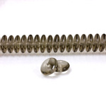 Czech Pressed Glass Bead - Smooth Rondelle 8MM BLACK DIAMOND
