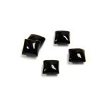 Gemstone Cabochon - Square 06x6MM BLACK ONYX