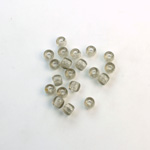 Czech Pressed Glass Large Hole Bead - Round 04MM BLACK DIAMOND