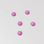 Plastic Flat Back Opaque Cabochon - Round 05MM BRIGHT PURPLE