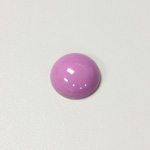 Plastic Flat Back Opaque Cabochon - Round 15MM BRIGHT PURPLE