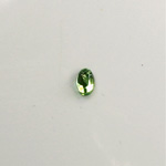 Glass Flat Back Rose Cut Faceted Foiled Stone - Oval 06x4MM PERIDOT