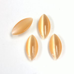 Fiber-Optic Cabochon - Navette 15x7MM CAT'S EYE PEACH