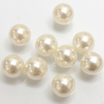 Plastic Pearl No-Hole Ball 10MM SNOW