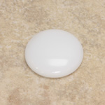 Glass Medium Dome Opaque Cabochon - Round 25MM CHALKWHITE
