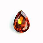 Cut Crystal Point Back Fancy Stone Foiled - Pear 30x20MM SMOKE TOPAZ