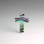 Shell Pendant - Smooth Flat Cross 18x13MM ABALONE
