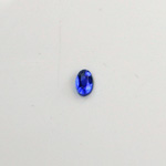 Glass Flat Back Rose Cut Faceted Foiled Stone - Oval 06x4MM SAPPHIRE