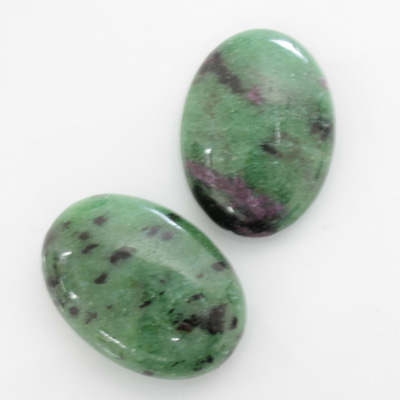 Gemstone Cabochon - Oval 25x18MM ZOISITE RUBY