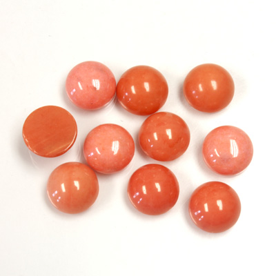 Gemstone Cabochon - Round 08MM DOLOMITE DYED CORAL