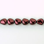 Czech Glass Pearl Bead - Potato 11x9.5MM GARNET 70499