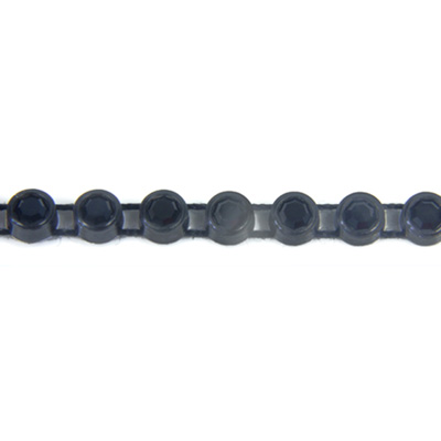 Plastic Rhinestone Banding 1 Row PP21 (SS10) JET-BLACK