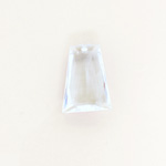Plastic Pendant -Transparent Faceted Trapezoid 18x13MM CRYSTAL