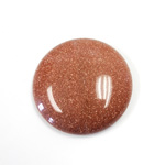 Man-made Cabochon - Round 30MM BROWN GOLDSTONE