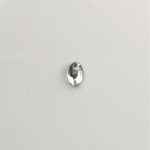 Glass Flat Back Rose Cut Faceted Foiled Stone - Oval 06x4MM CRYSTAL: