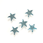 German Glass Flat Back Foiled Mirror - Star 6MM AQUA
