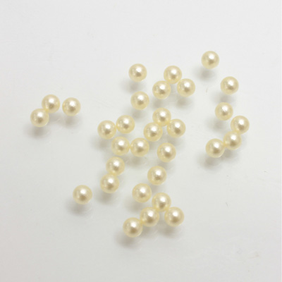 Plastic Pearl No-Hole Ball 03MM CREME
