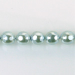 Czech Glass Pearl Bead - Round Faceted Golf 8MM LT BLUE 70462