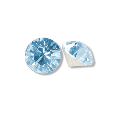 Swarovski Crystal Point Back XILION Foiled Chaton - SS24 AQUAMARINE