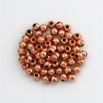 Metalized Plastic Smooth Bead - Round 03MM COPPER