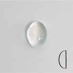 Plastic Flat Back Transparent Unfoiled Cabochon - Oval 18x13MM CRYSTAL