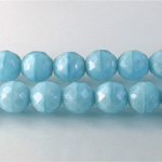 Czech Glass Fire Polish Bead - Round 10MM MOONSTONE AQUA