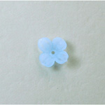 Plastic Flower with Center Hole - 12MM MATTE LT SAPPHIRE