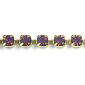 Preciosa MAXIMA Crystal Rhinestone Cup Chain - PP24 (SS12) AMETHYST OPAL-RAW