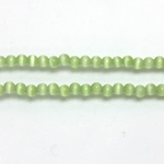 Fiber-Optic Synthetic Bead - Cat's Eye Smooth Round 03MM CAT'S EYE LT GREEN
