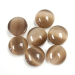 Fiber-Optic Cabochon - Round 11MM CAT'S EYE BROWN