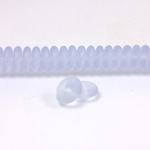 Czech Pressed Glass Bead - Smooth Rondelle 8MM MATTE LT SAPPHIRE