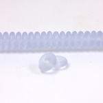 Czech Pressed Glass Bead - Smooth Rondelle 8MM MATTE LT SAPPHIRE