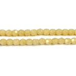 Czech Glass Fire Polish Bead - Round 04MM DK IVORY