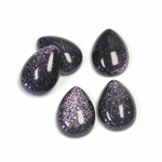 Man-made Cabochon - Pear 14x10MM BLUE GOLDSTONE