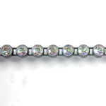 Plastic Rhinestone Banding 1 Row PP26 (SS13) CRYSTAL AB-GREY