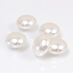 Preciosa Flat Back Button Crystal Nacre Pearl Round 10MM WHITE