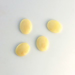 German Plastic Flat Back Buff Top Cabochon - Oval 10x8MM IVORY