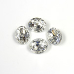 Cut Crystal Point Back Fancy Stone Foiled - Oval 10x8MM CRYSTAL