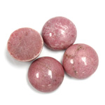 Gemstone Cabochon - Round 15MM RHODONITE