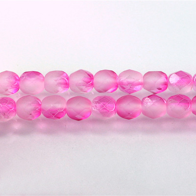 Czech Glass Fire Polish Bead - Round 06MM PINK 93970